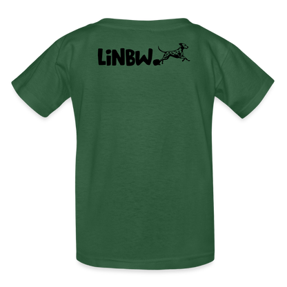 Kinder-T-Shirt – Life is not just black and white | Statement-Shirt mit Haltung - Flaschengrün