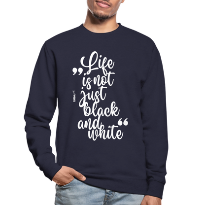 LiNBW. Männer Pullover Life is not just black and white - Navy
