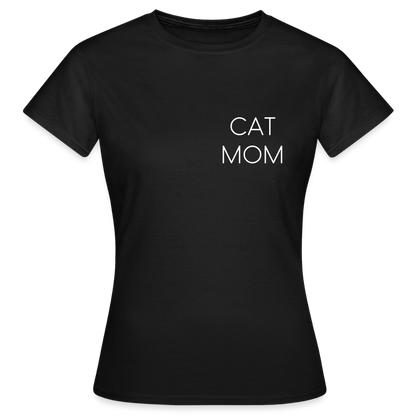 LiNBW. Frauen T-Shirt Stolzes Personal einer Katze - Schwarz