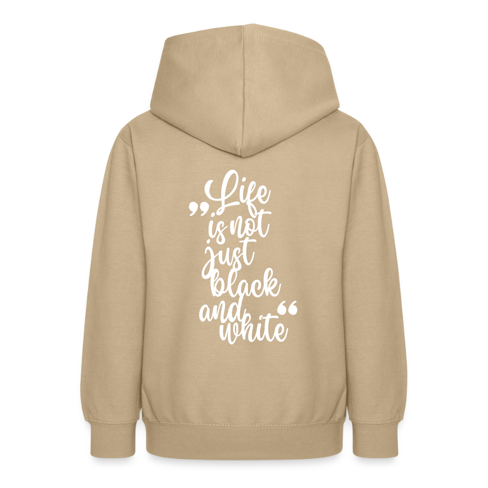 LiNBW. Teenager Hoodie Life is not just black and white - Sand