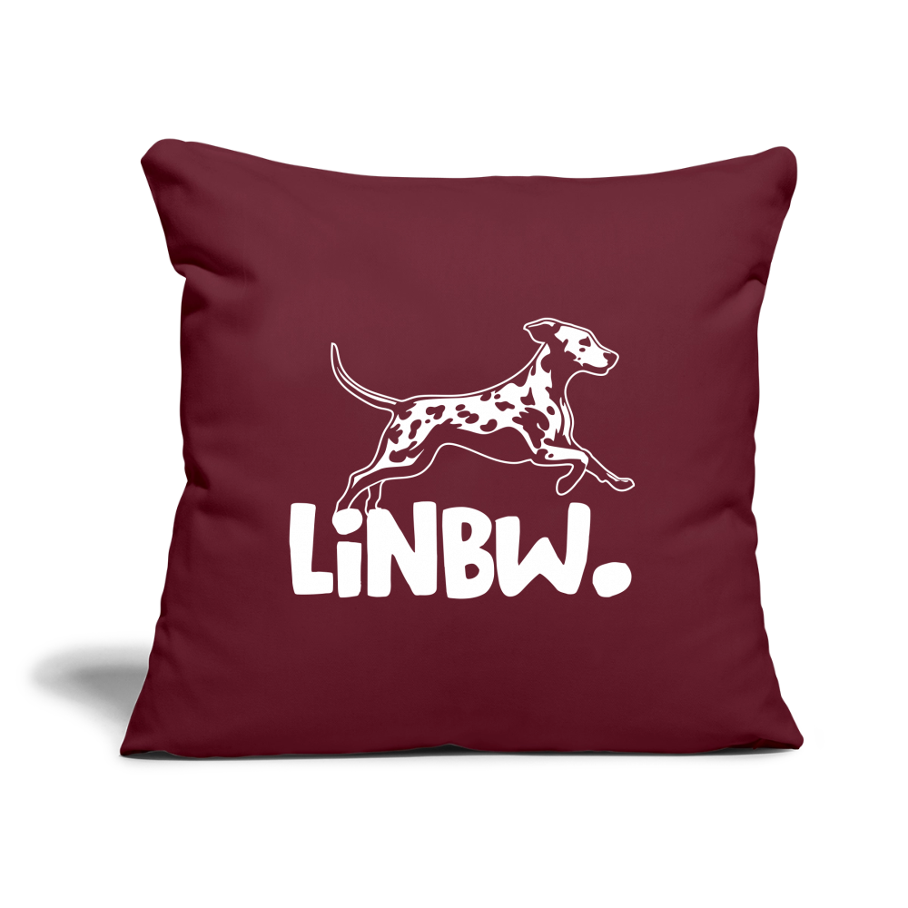 LiNBW. Kissen mit Füllung 45 x 45 cm - Burgunderrot
