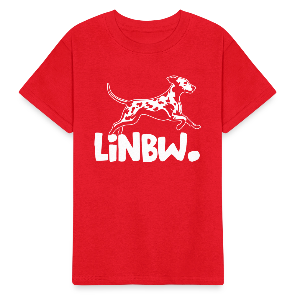 Kinder-T-Shirt – Dalmatiner-Logo „LiNBW.“ | Für kleine Fans mit Stil - Rot