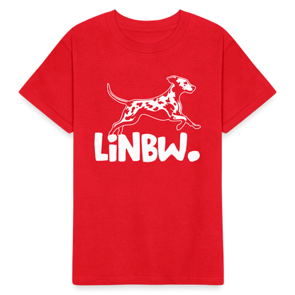 Kinder-T-Shirt – Dalmatiner-Logo „LiNBW.“ | Für kleine Fans mit Stil - Rot