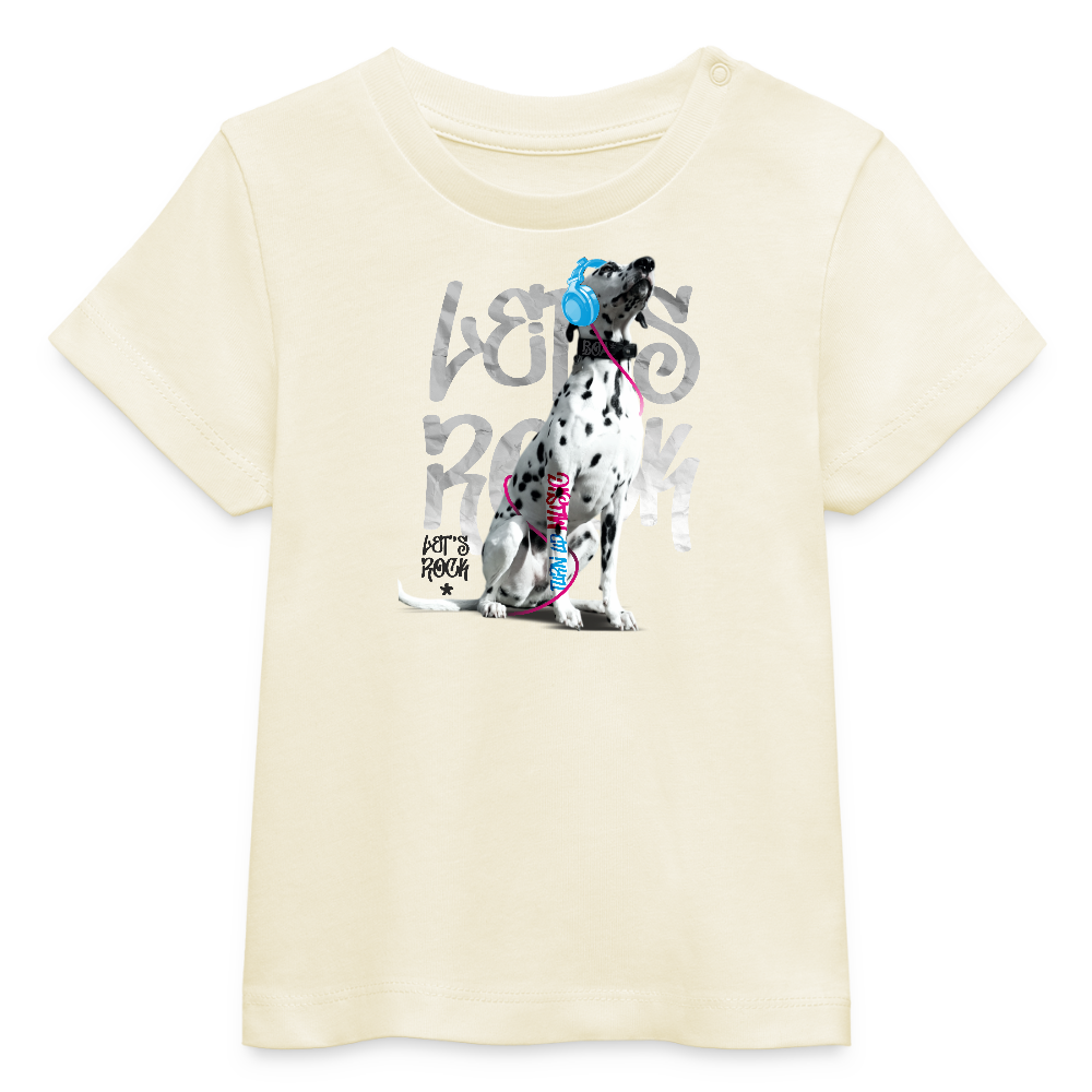LiNBW. Baby T-Shirt Dalmatiner Let's Rock - Weißgrau