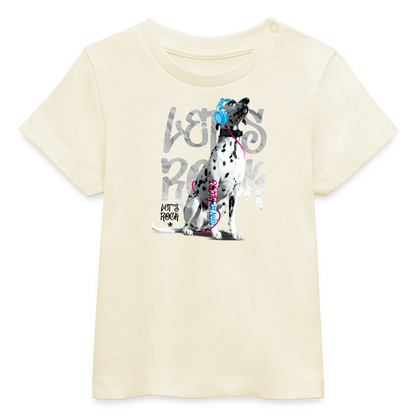 LiNBW. Baby T-Shirt Dalmatiner Let's Rock - Weißgrau
