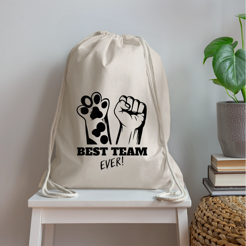 LiNBW. Turnbeutel Best Team Ever - Natur