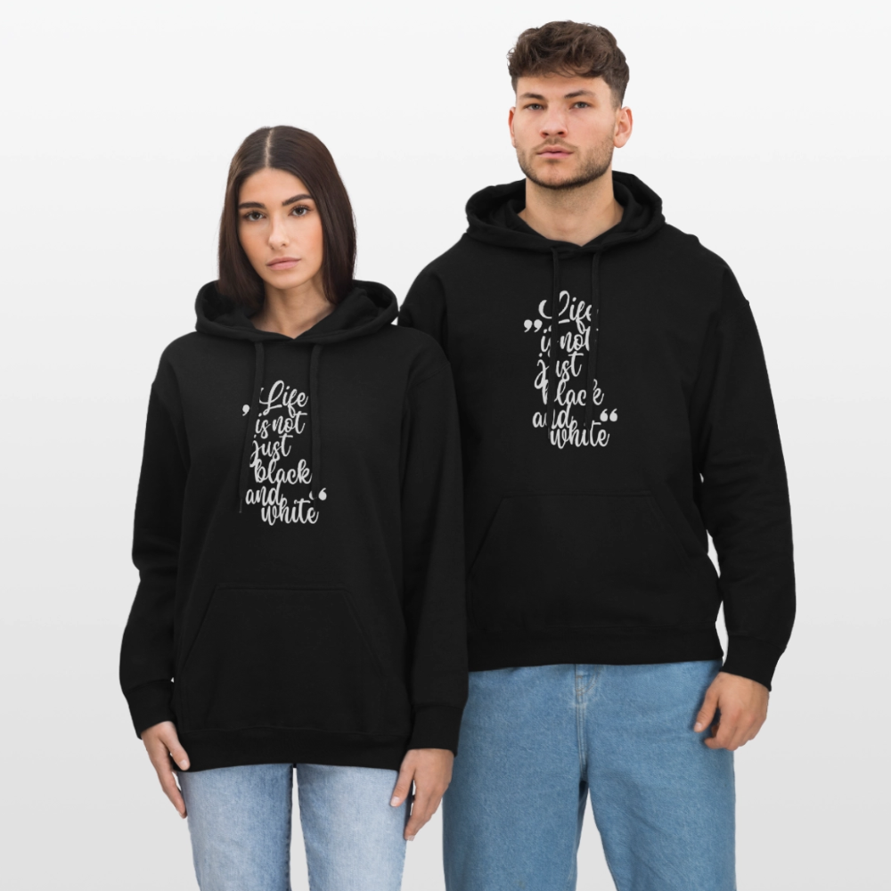 LiNBW. Männer & Frauen Hoodie Life is not just black and white - Schwarz