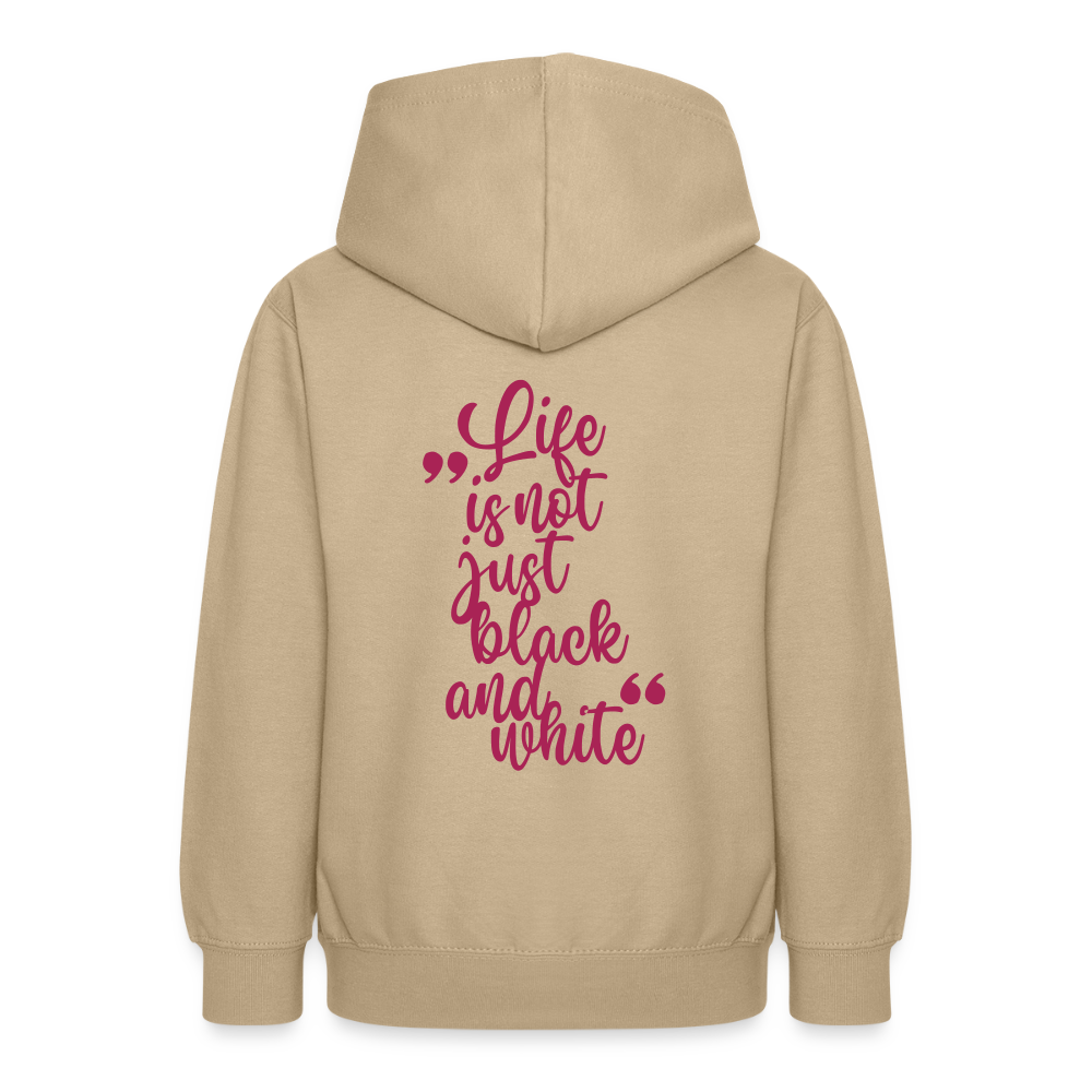 LiNBW. Teenager Hoodie Life is not just black and white - Sand