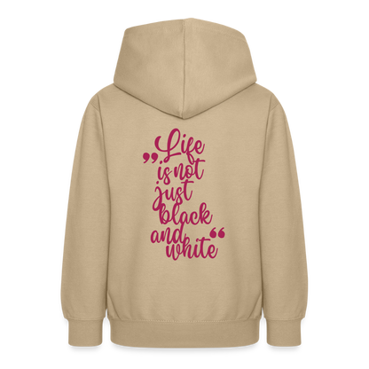 LiNBW. Teenager Hoodie Life is not just black and white - Sand