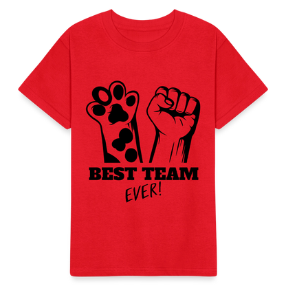 Kinder-T-Shirt – Best Team Ever! | Tierliebe trifft Teamgeist - Rot