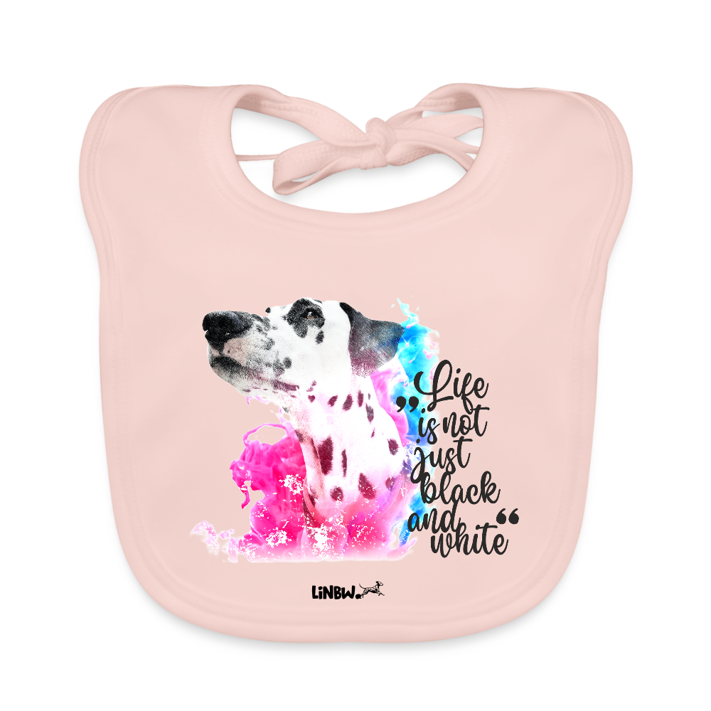 LiNBW. Lätzchen Dalmatiner Life is not just black and white - Rose