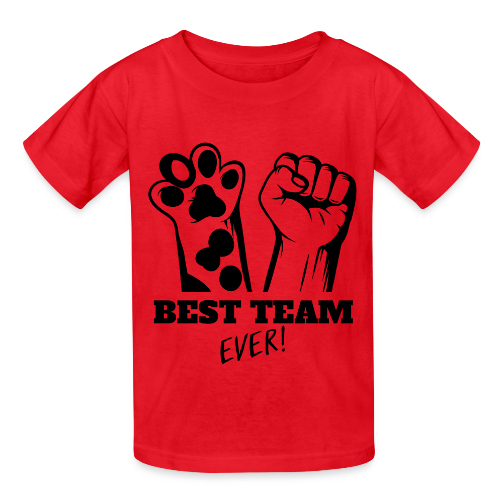 Kinder-T-Shirt – Best Team Ever! | Tierliebe trifft Teamgeist - Rot