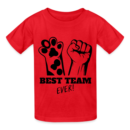 Kinder-T-Shirt – Best Team Ever! | Tierliebe trifft Teamgeist - Rot