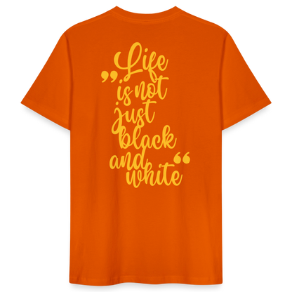 LiNBW. Männer T-Shirt Life is not just black and white - Tieforange