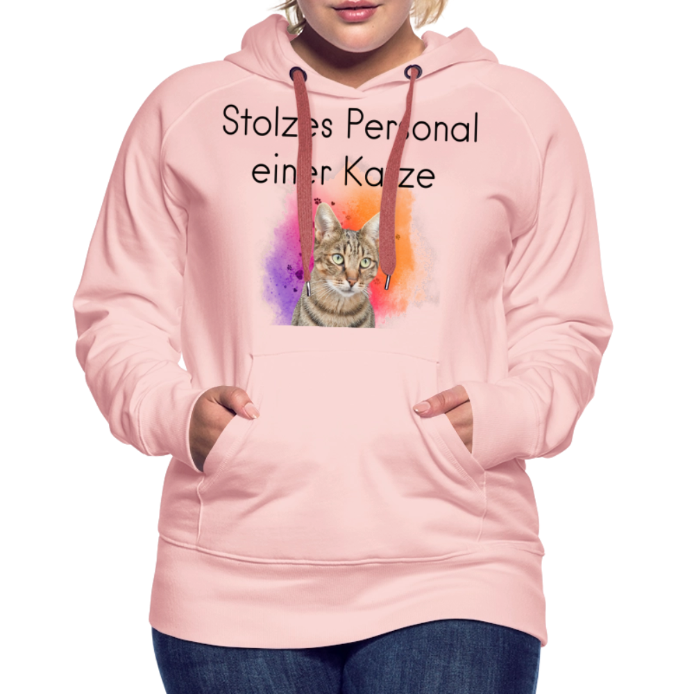 LiNBW.  Frauen Hoodie Stolzes Personal einer Katze - Kristallrosa