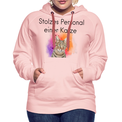 LiNBW.  Frauen Hoodie Stolzes Personal einer Katze - Kristallrosa