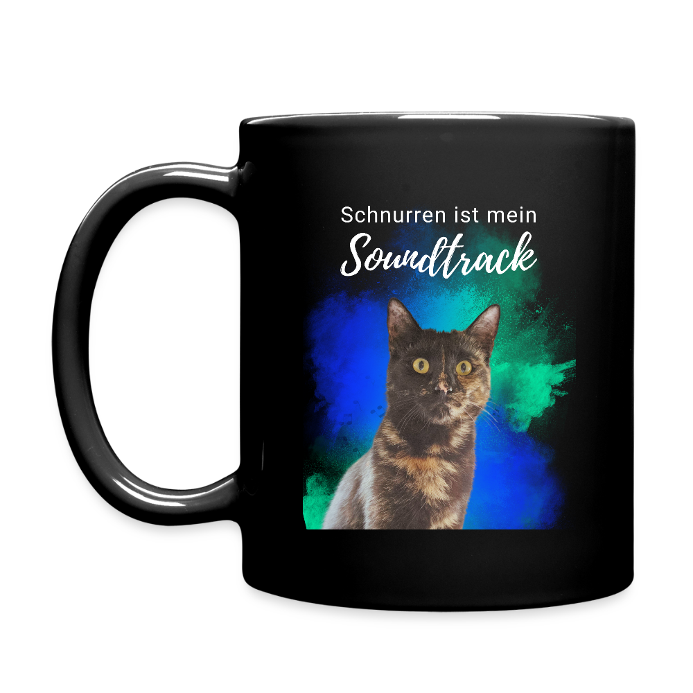 LiNBW. Keramiktasse Schnurren ist mein Soundtrack - Schwarz