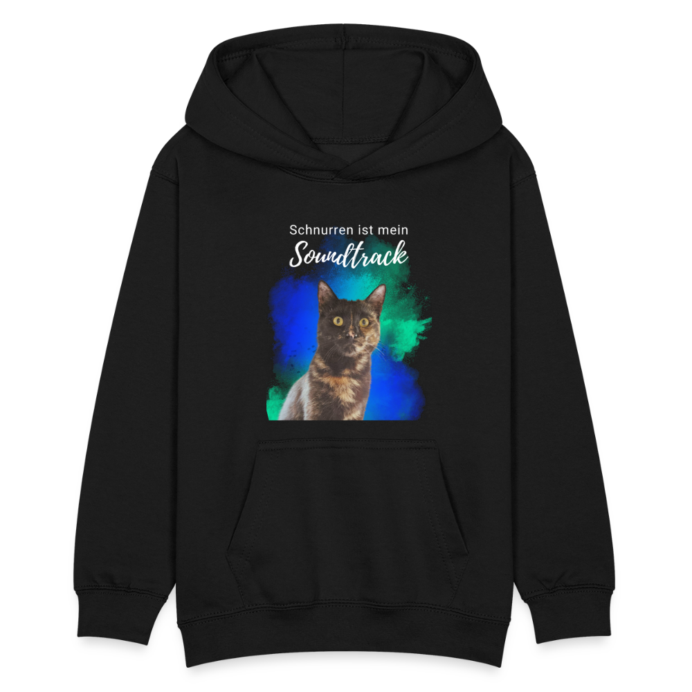 LiNBW. Teenager Hoodie Schnurren ist mein Soundtrack - Schwarz