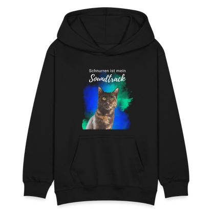 LiNBW. Teenager Hoodie Schnurren ist mein Soundtrack - Schwarz