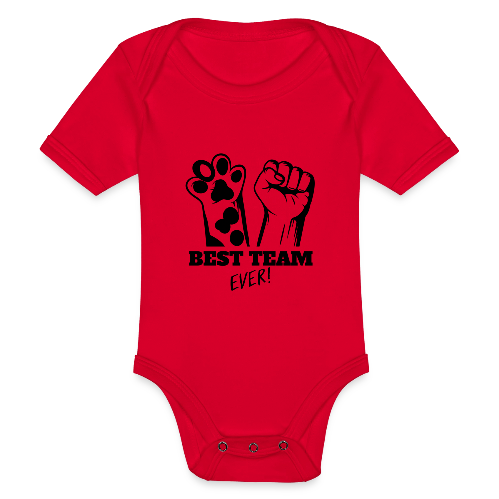 LiNBW. Body Kurzarm Best Team Ever - Rot
