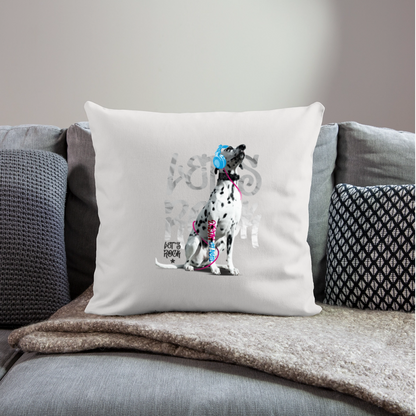 LiNBW. Kissen mit Füllung 45 x 45 cm Dalmatiner Let's Rock - Naturweiß