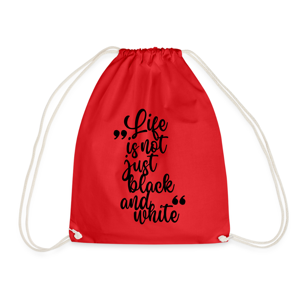 LiNBW. Turnbeutel Life is not just black and white - Rot