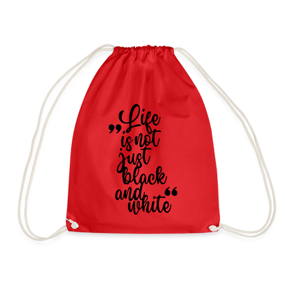 LiNBW. Turnbeutel Life is not just black and white - Rot