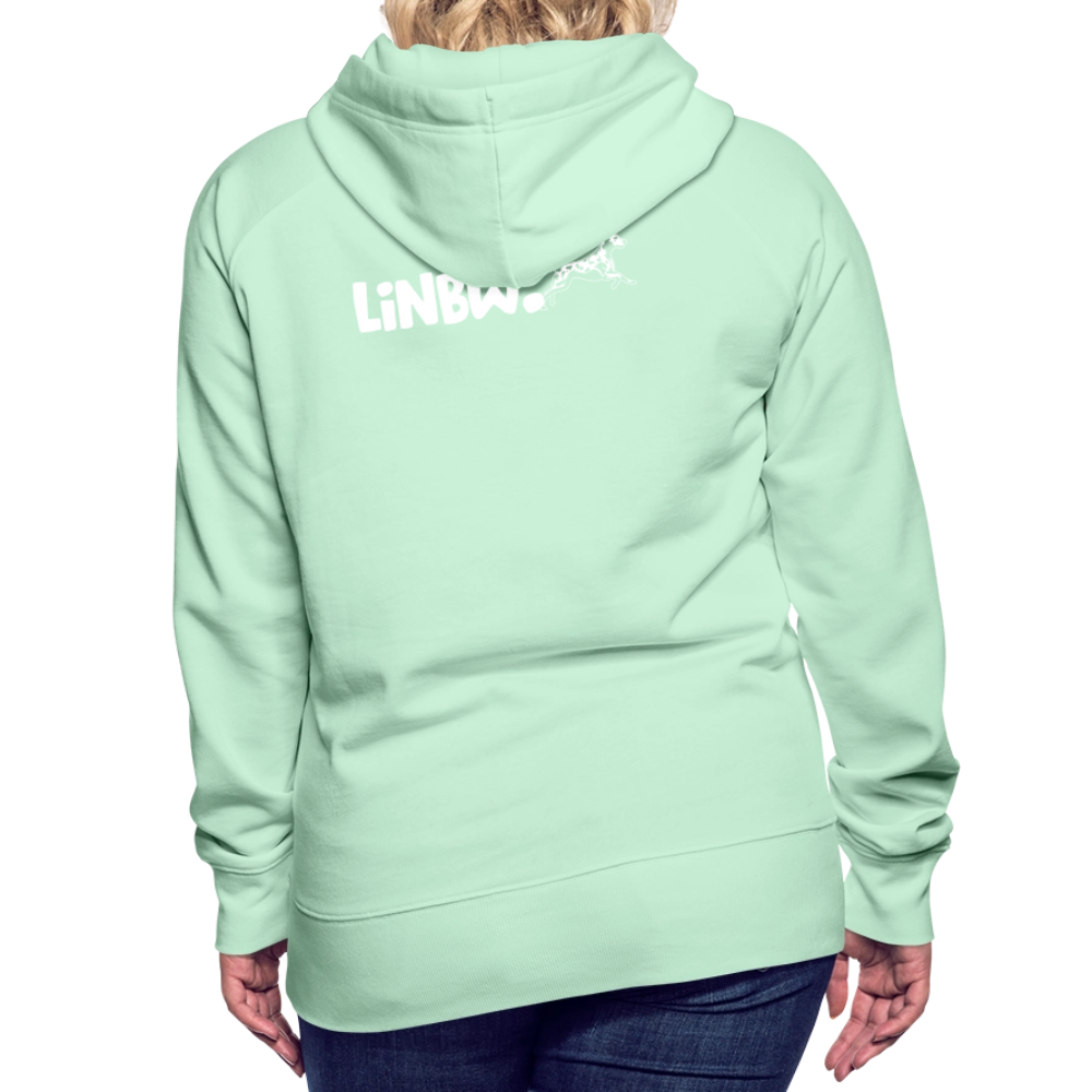 LiNBW. Frauen Hoodie Life is not just black and white - helles Mintgrün
