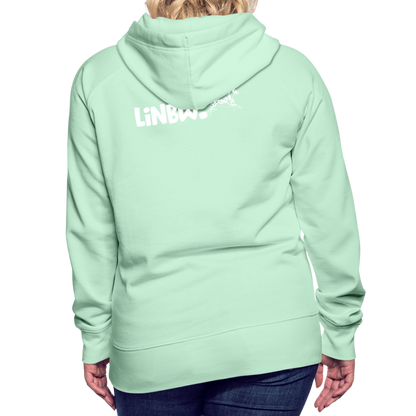 LiNBW. Frauen Hoodie Life is not just black and white - helles Mintgrün