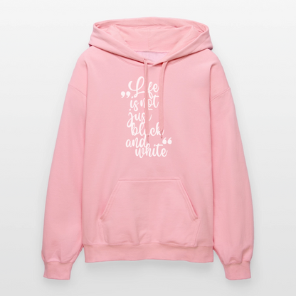 LiNBW. Männer & Frauen Hoodie Life is not just black and white - Hellrosa