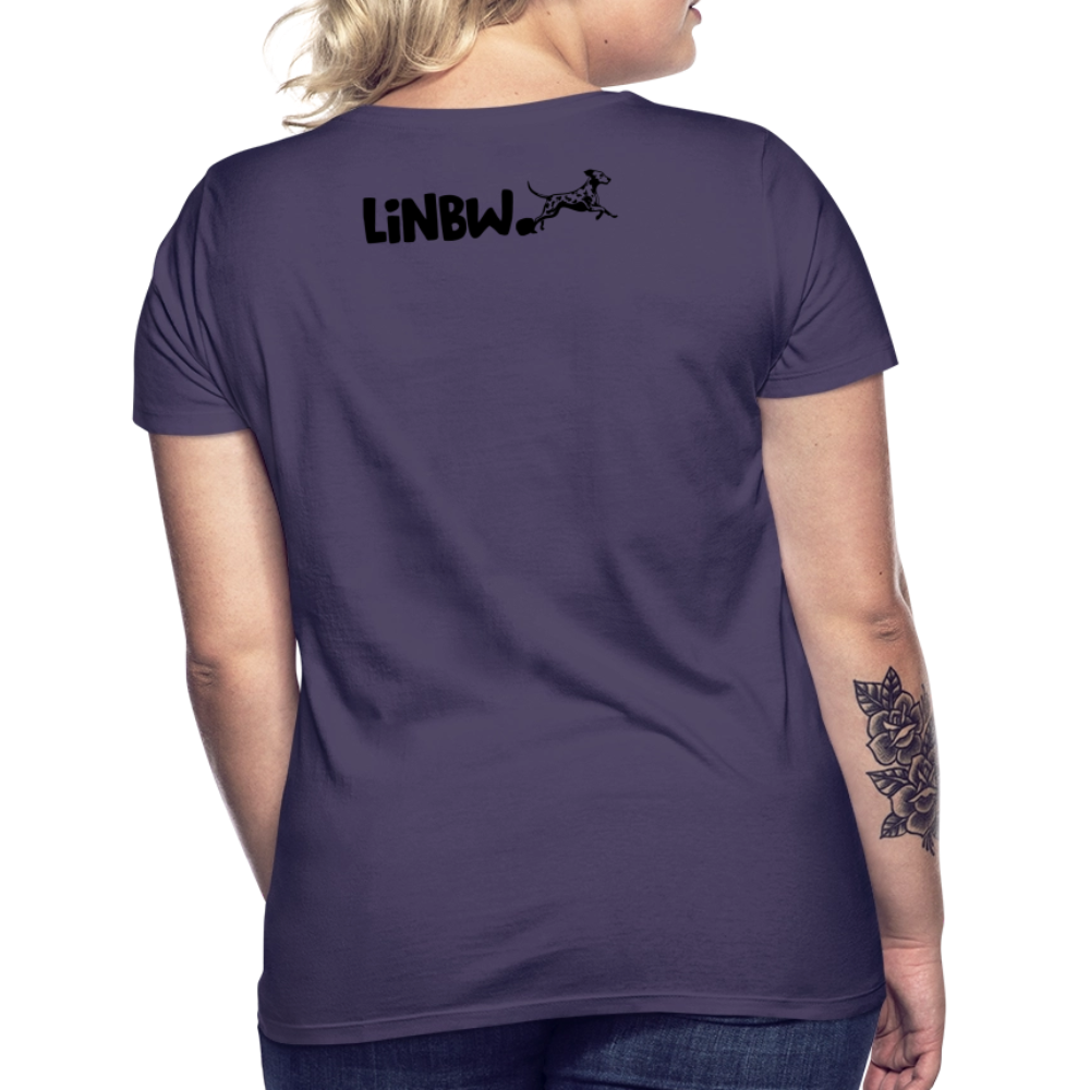 LiNBW. Frauen T-Shirt Life is not just black and white - Dunkellila