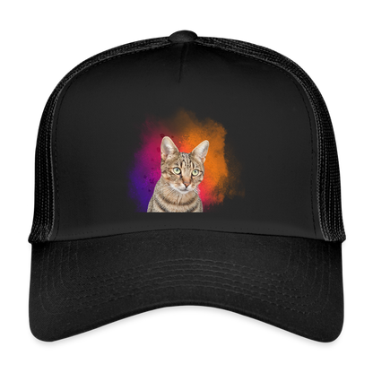 LiNBW. Cap Katze Pedro - Schwarz/Schwarz