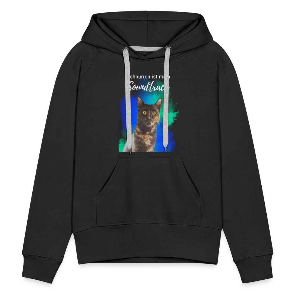 LiNBW.  Frauen Hoodie Schnurren ist mein Soundtrack - Schwarz