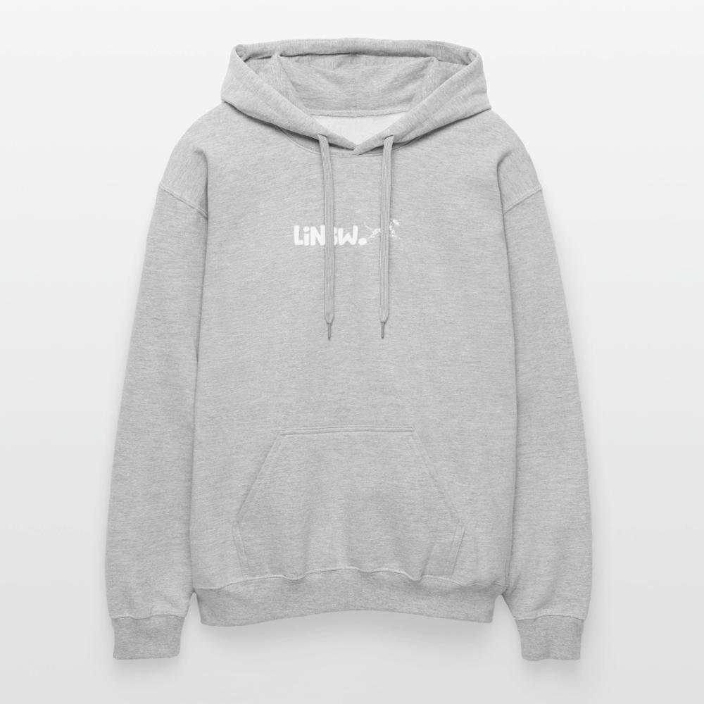 LiNBW. Männer & Frauen Hoodie Life is not just black and white - Hellgrau meliert