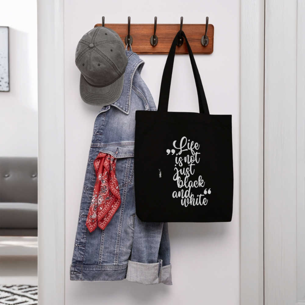 LiNBW. Stoffbeutel Life is not just black and white - Schwarz