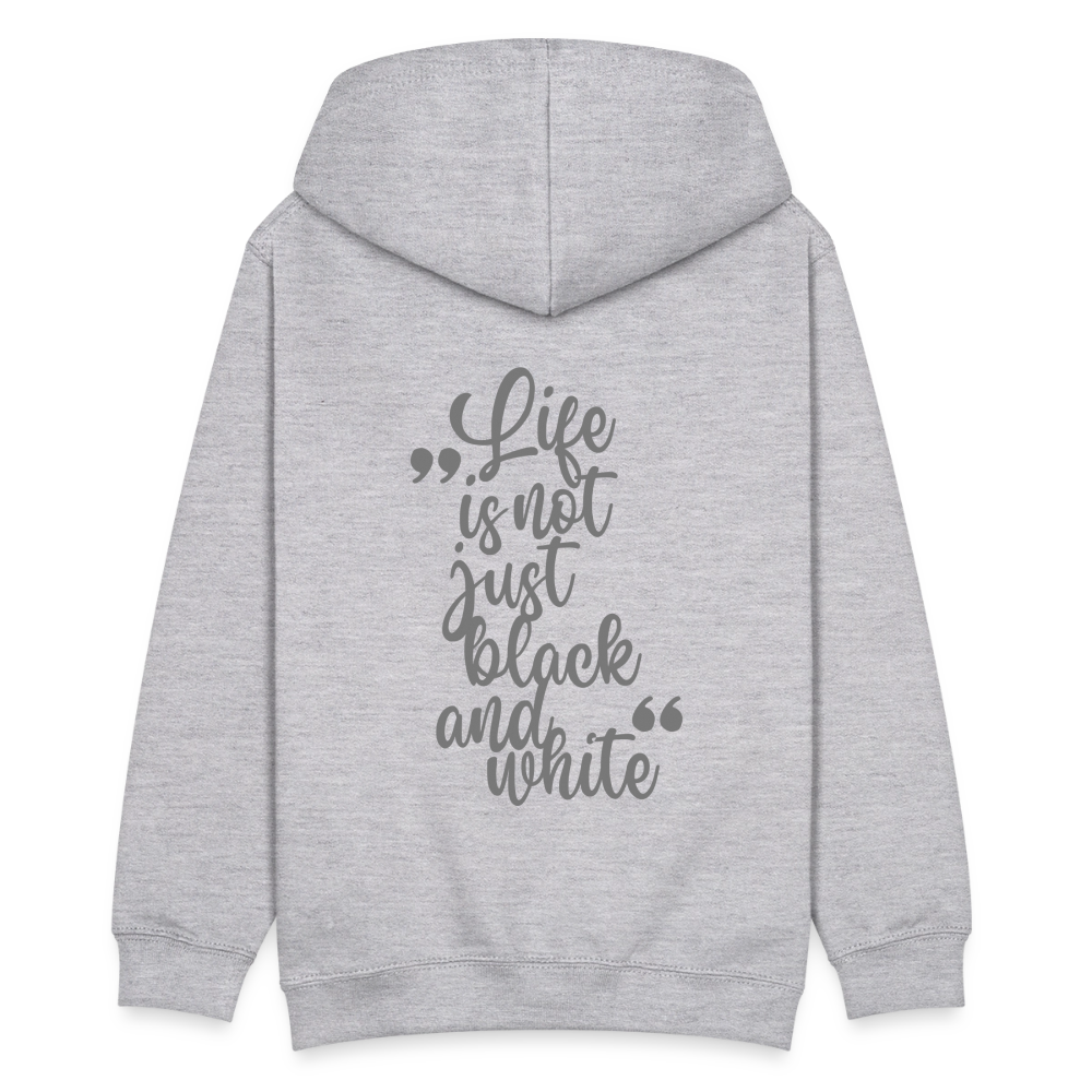 LiNBW. Teenager Hoodie Life is not just black and white - Hellgrau meliert