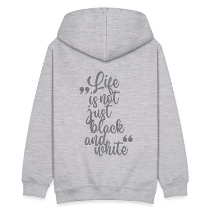 LiNBW. Teenager Hoodie Life is not just black and white - Hellgrau meliert