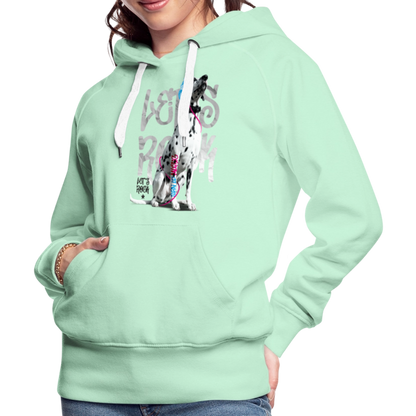 LiNBW. Frauen Hoodie Dalmatiner Let's Rock - helles Mintgrün