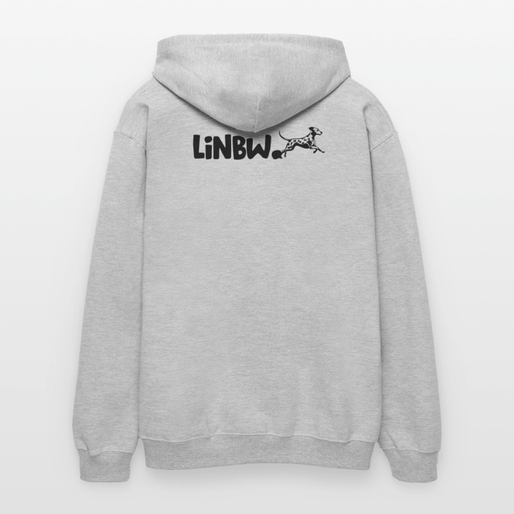 LiNBW. Männer & Frauen Hoodie Life is not just black and white - Hellgrau meliert