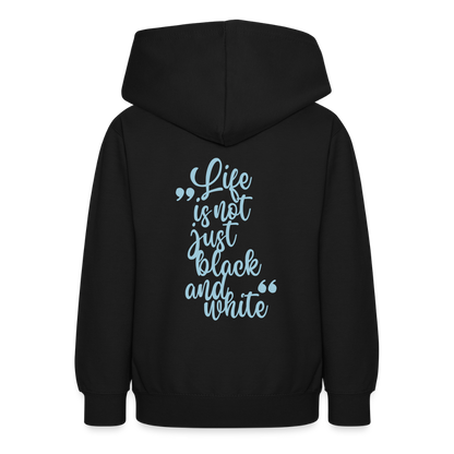 LiNBW. Teenager Hoodie Life is not just black and white - Schwarz