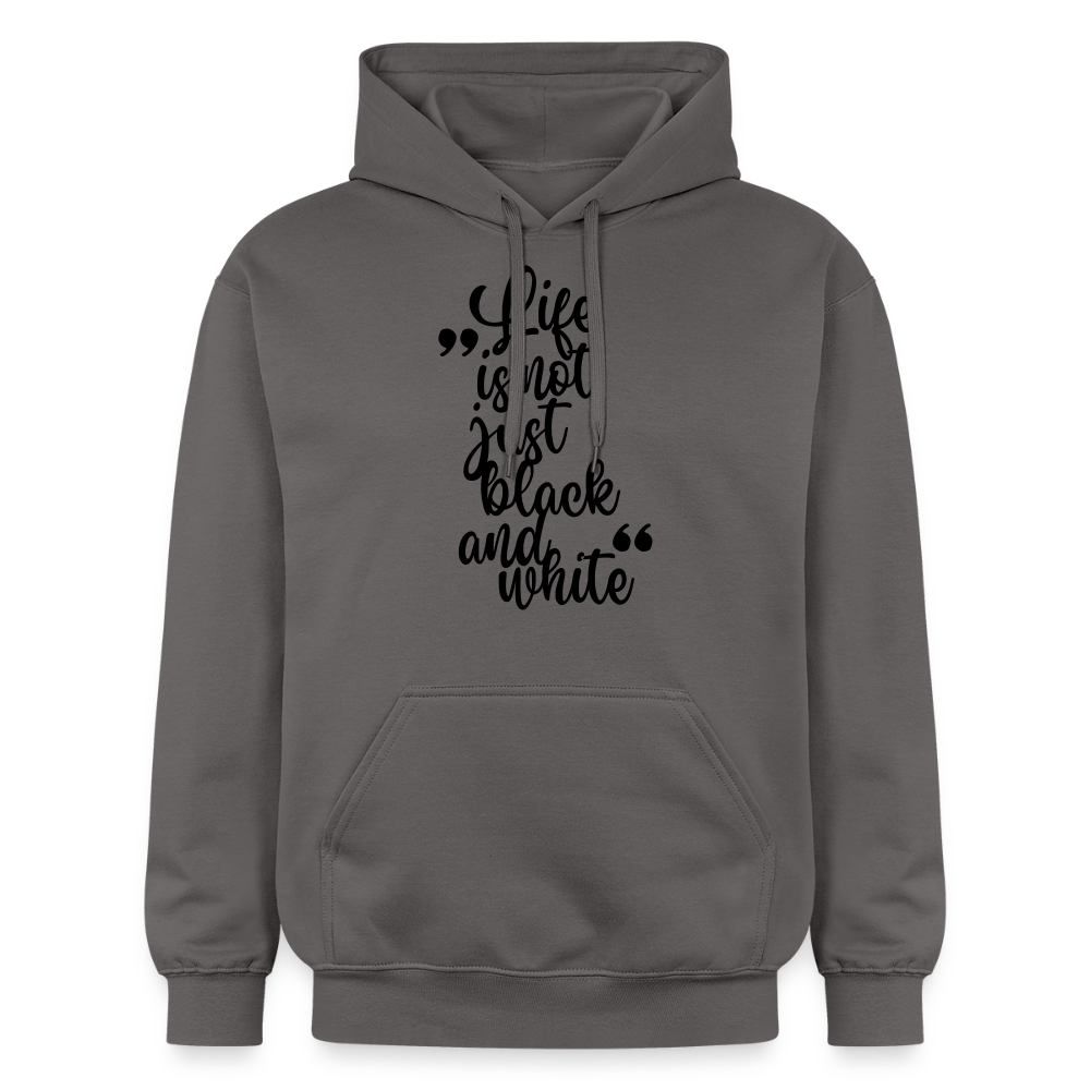 LiNBW. Männer & Frauen Hoodie Life is not just black and white - Dunkelgrau
