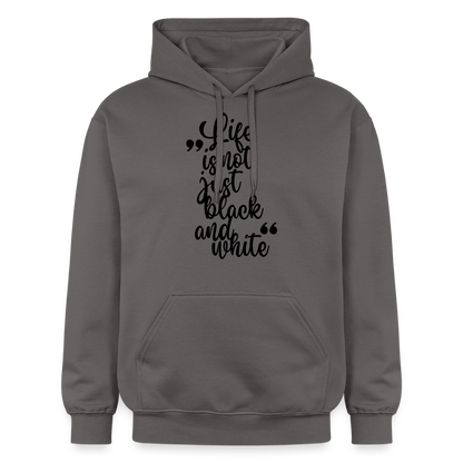 LiNBW. Männer & Frauen Hoodie Life is not just black and white - Dunkelgrau