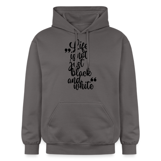LiNBW. Männer & Frauen Hoodie Life is not just black and white - Dunkelgrau