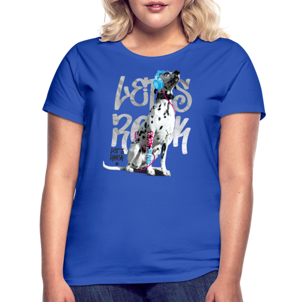 LiNBW. Frauen T-Shirt Dalmatiner Let's Rock - Royalblau