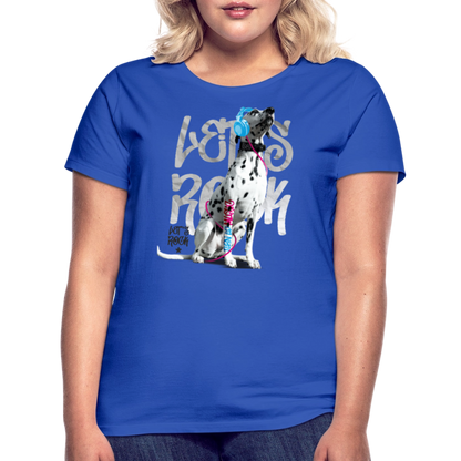 LiNBW. Frauen T-Shirt Dalmatiner Let's Rock - Royalblau