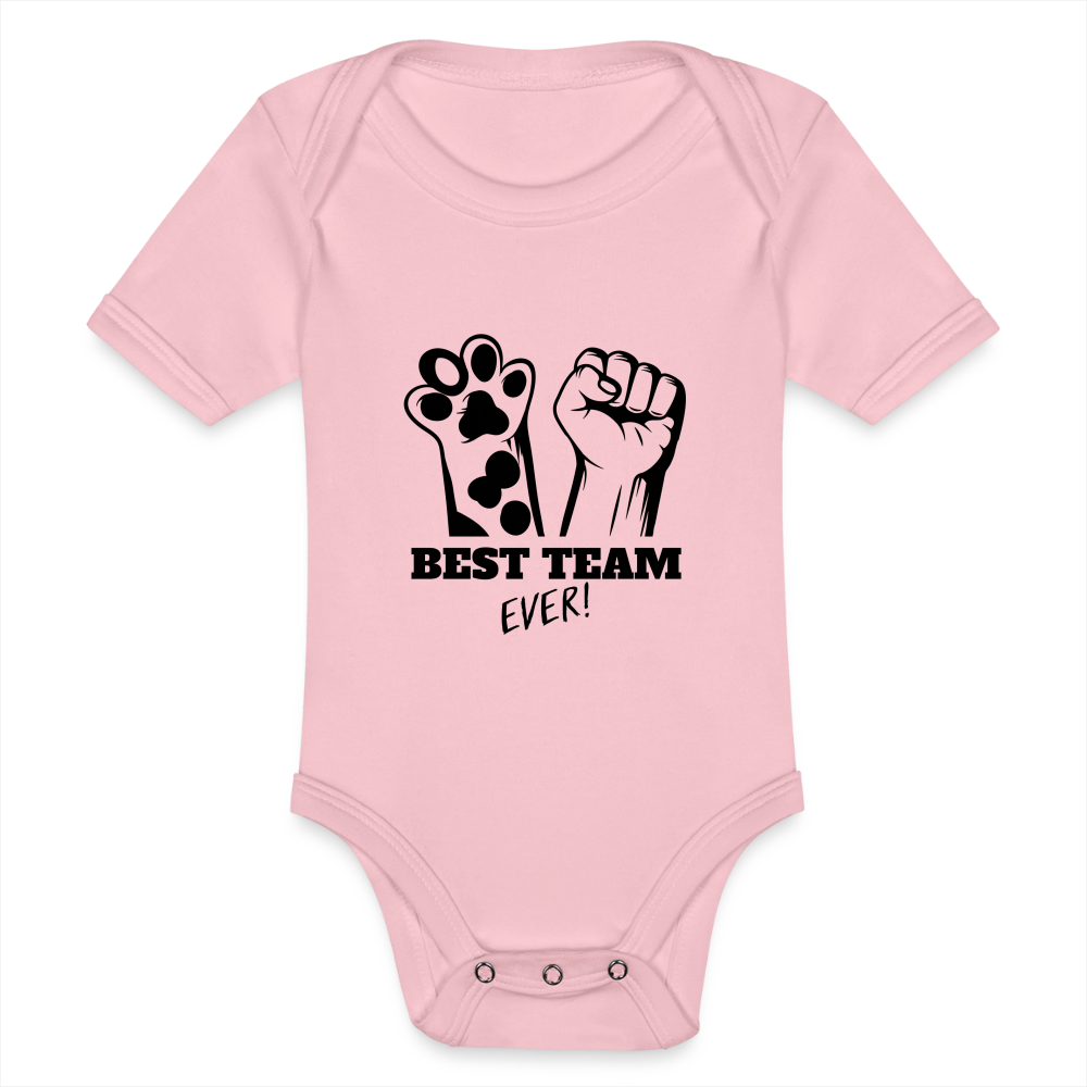 LiNBW. Body Kurzarm Best Team Ever - Hellrosa