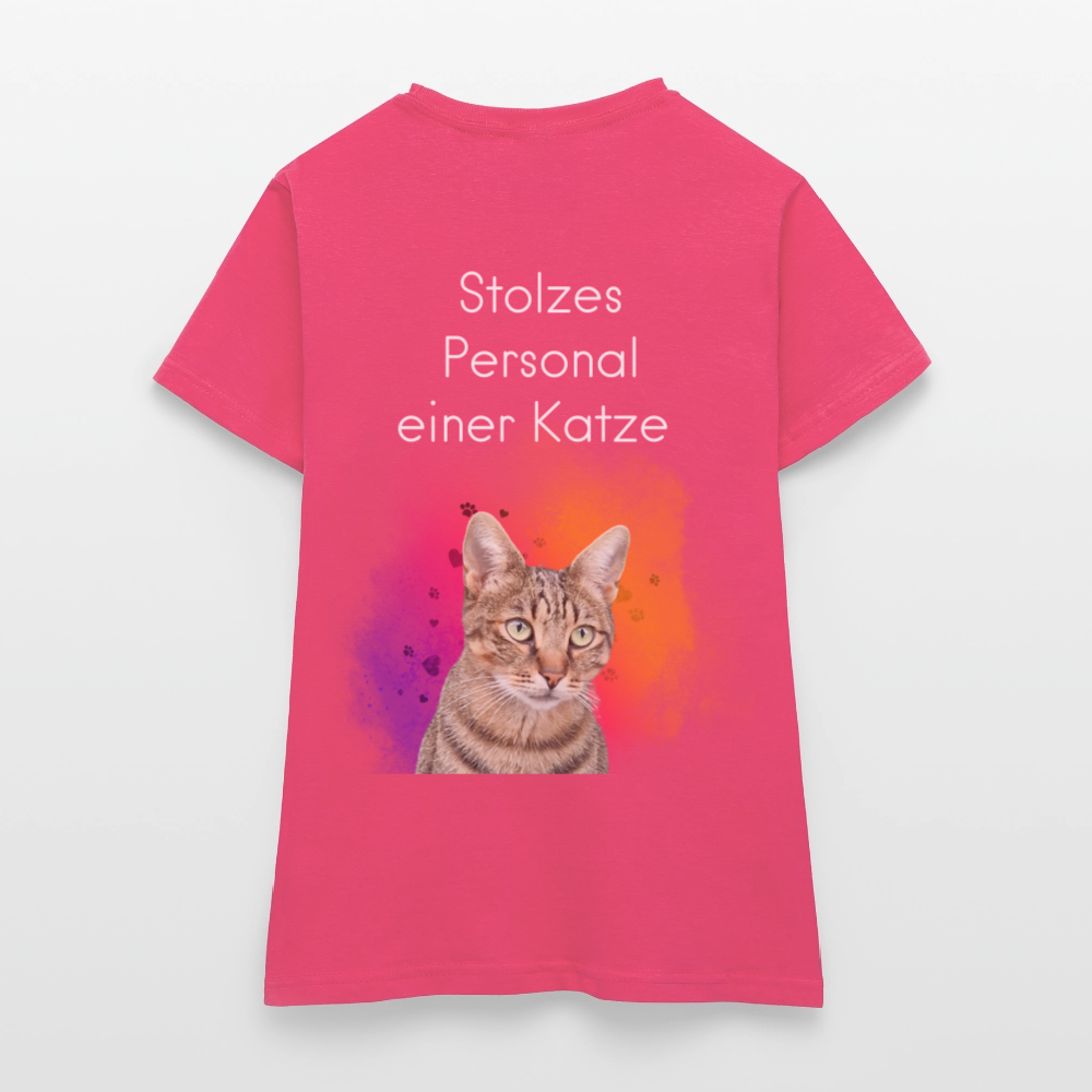 LiNBW. Frauen T-Shirt Stolzes Personal einer Katze - Azalea