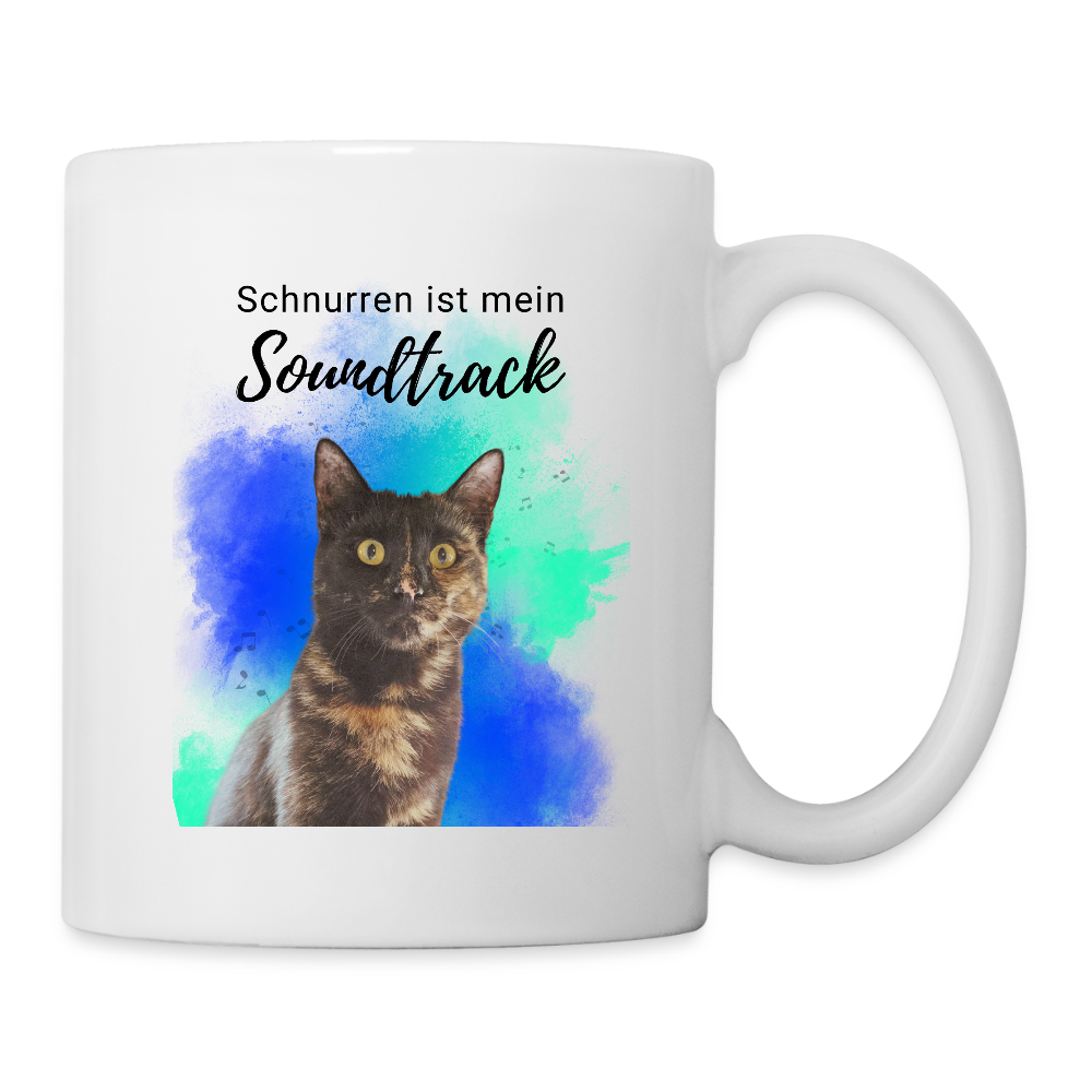 LiNBW. Keramiktasse Schnurren ist mein Soundtrack - Weiß