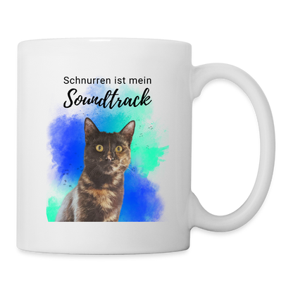 LiNBW. Keramiktasse Schnurren ist mein Soundtrack - Weiß