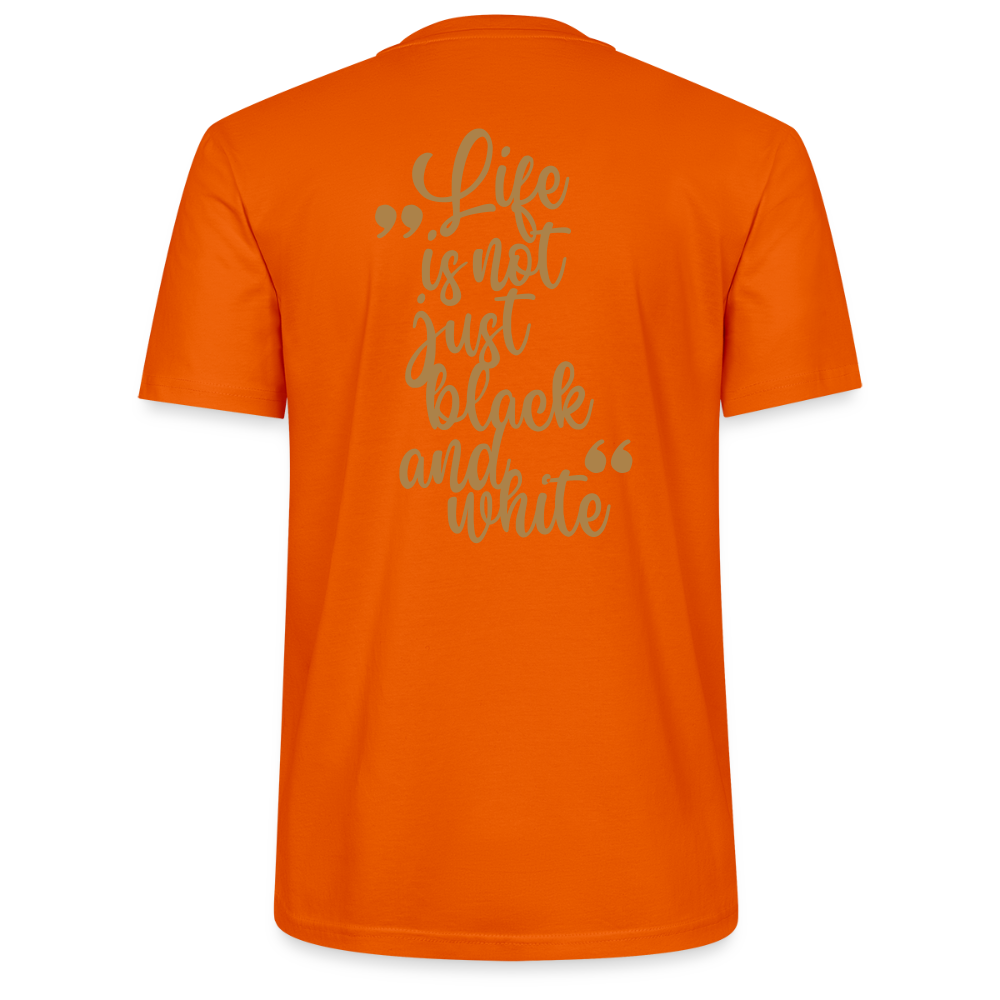 LiNBW. Männer T-Shirt Life is not just black and white - Tieforange